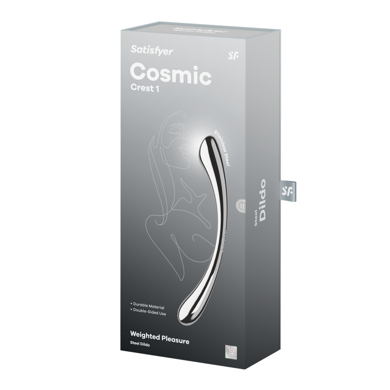 Satisfyer Cosmic Crest Stainless Steel Curved Dildo 24cm