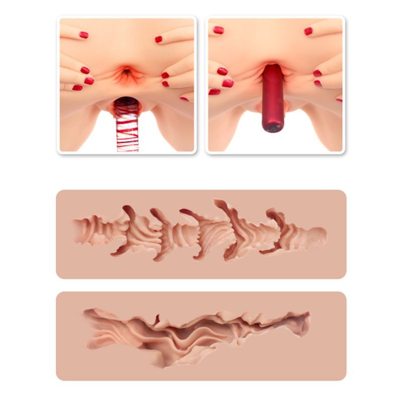 Spread Me Monica Torso Dual-Entry Masturbator – Realistic Vaginal and Anal Male Masturbator