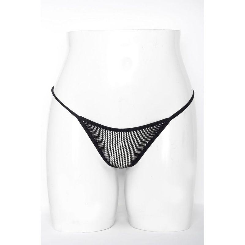 Mesh Net G-String (Black) – Sheer Comfortable Lingerie