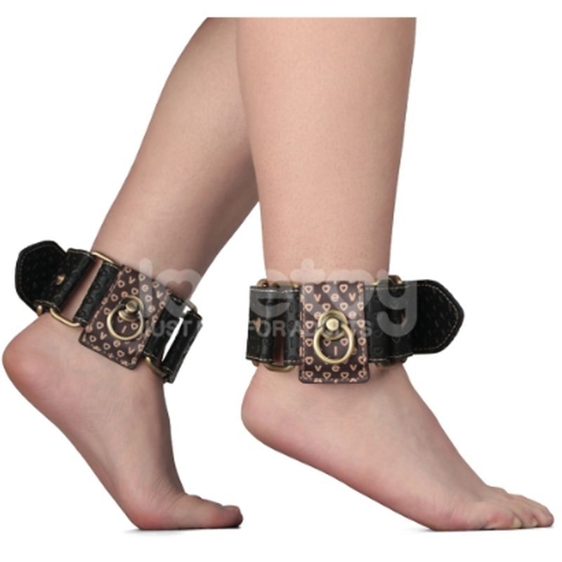 Deluxe Ankle Cuffs – Luxury PU Ankle Cuffs with Bronze Spikes