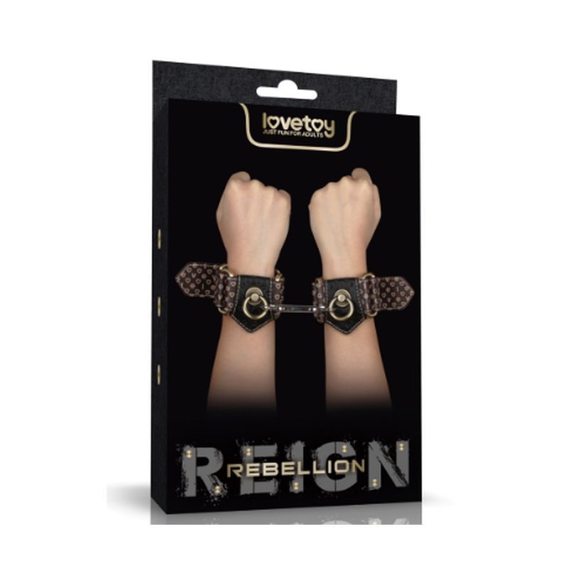 Deluxe PU Handcuffs With Vintage Bronze Spikes – Luxury Restraint Accessory