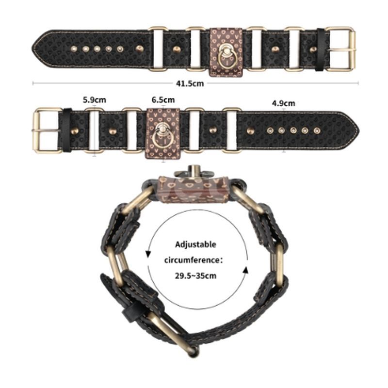 Rebellion Reign Hogtie Set – Bronze Spiked Handcuffs and Ankle Cuffs Restraint Set