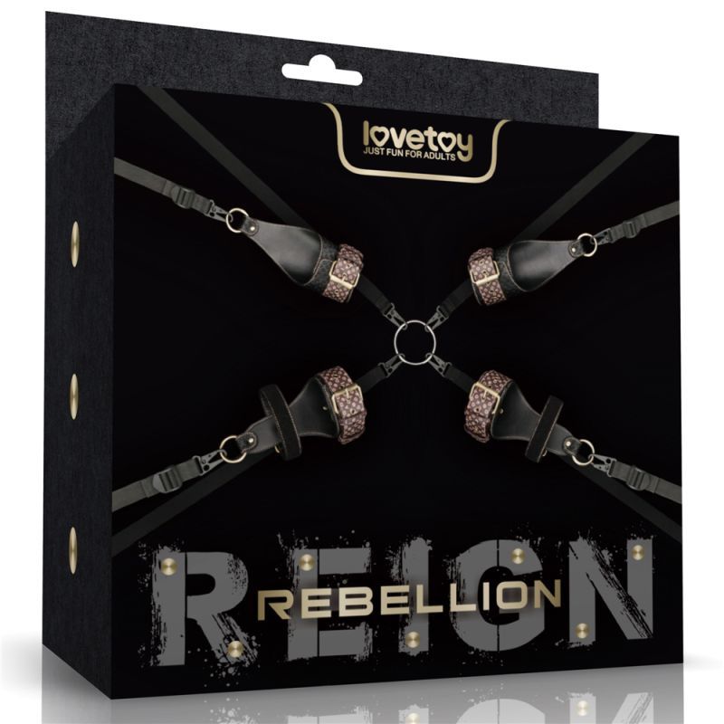 Rebellion Reign Under Mattress Restraint Set – Adjustable Nylon Straps Bondage Restraint