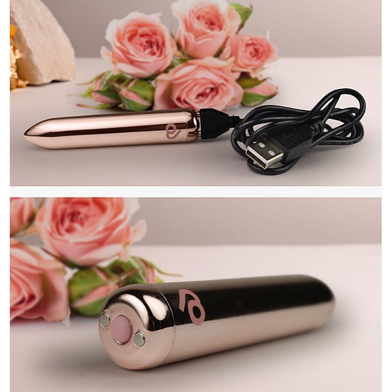 Golden Rose Rechargeable Bullet Vibrator – Sleek Compact Powerful Vibrator