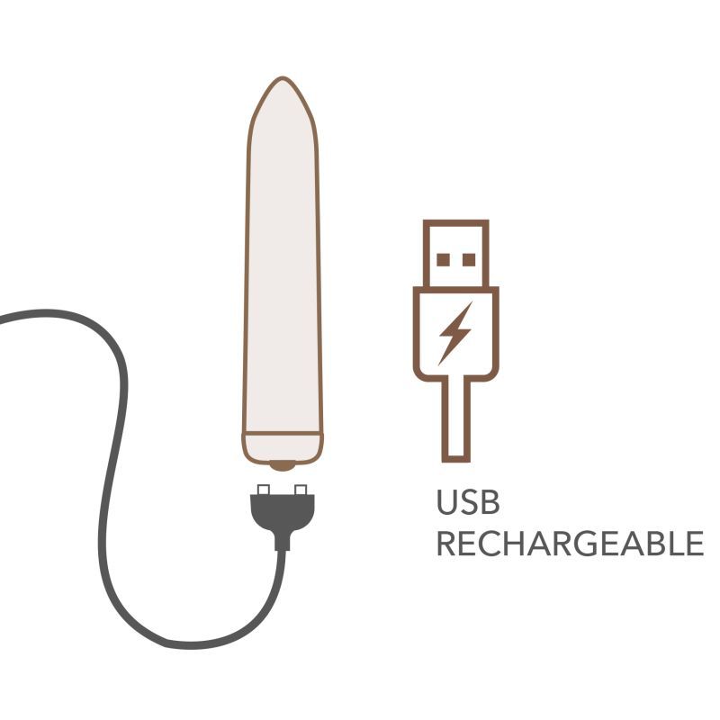 Golden Rose Rechargeable Bullet Vibrator – Sleek Compact Powerful Vibrator