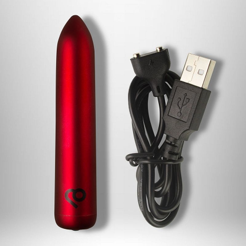 Poppy Red Rechargeable Bullet Vibrator – Sleek Compact Rechargeable Vibrator