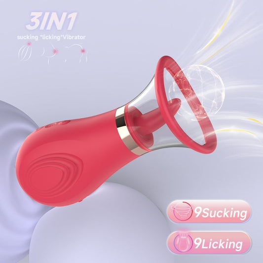 Sybil 3-in-1 – Waterproof Sucking Licking Tickling Stimulator
