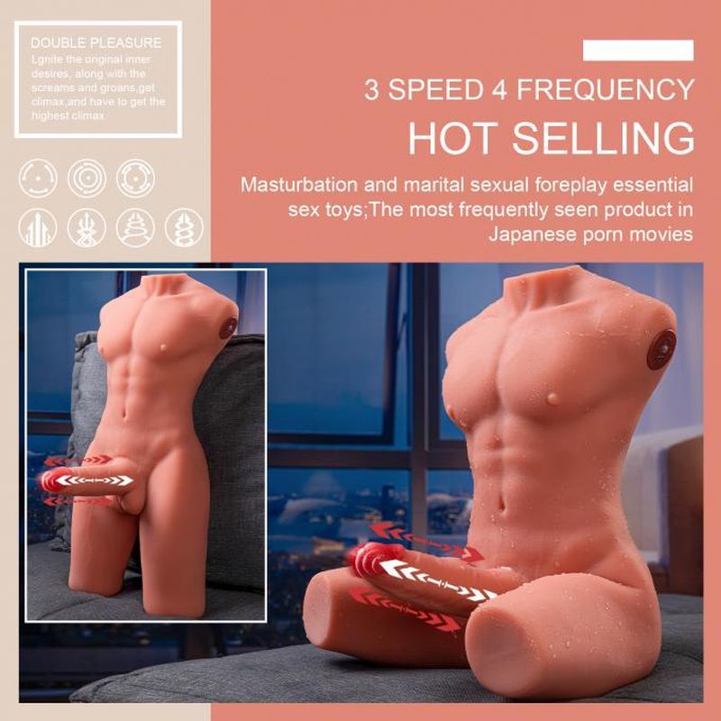 Jason 17cm USB Auto Thrusting Male Torso – Realistic Sculpted Masturbator