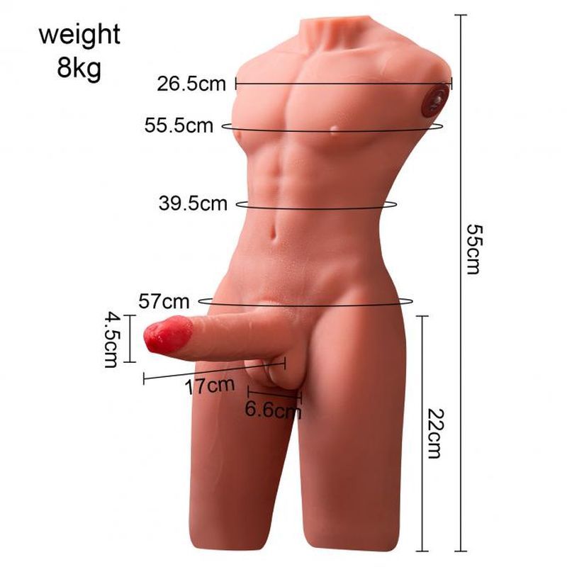 Jason 17cm USB Auto Thrusting Male Torso – Realistic Sculpted Masturbator