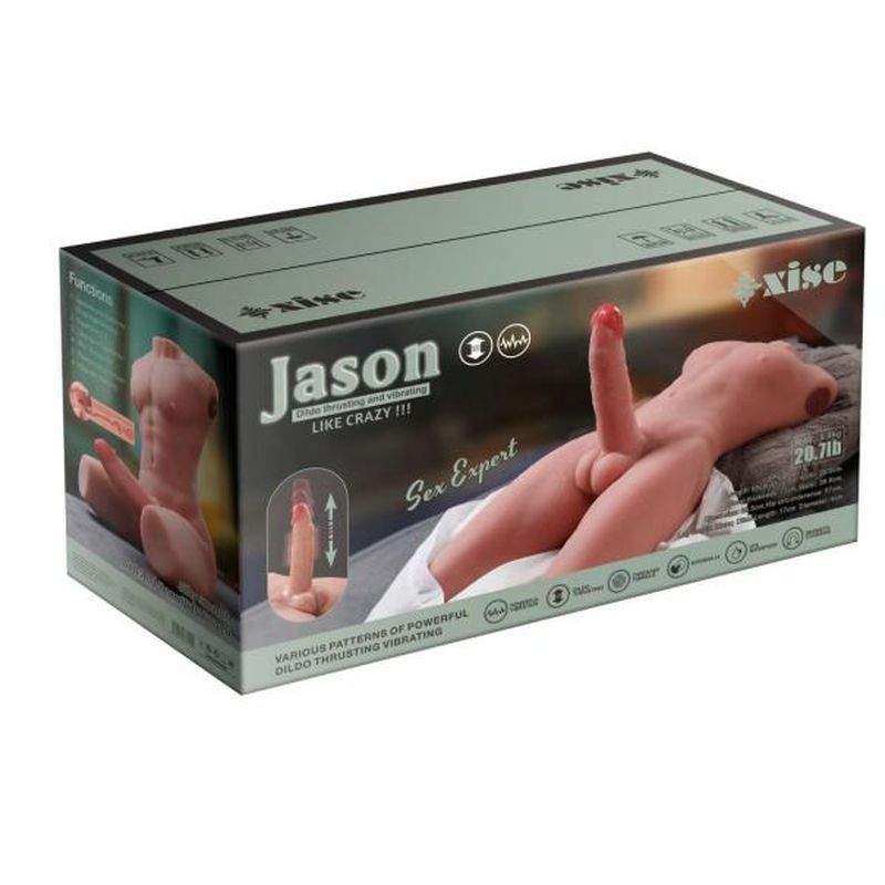 Jason 17cm USB Auto Thrusting Male Torso – Realistic Sculpted Masturbator