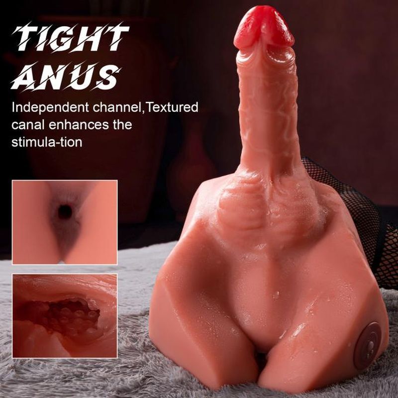 Michael 2.5kg USB Auto Thrusting Male Torso with 20cm Realistic Cock – Powerful Vibration Male Masturbator