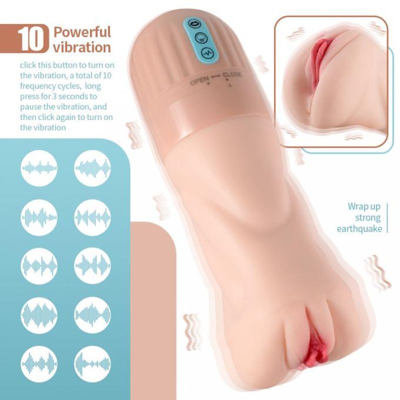 Suctroker Dual Density Vibrating Sucking Masturbator – Vaginal Masturbator