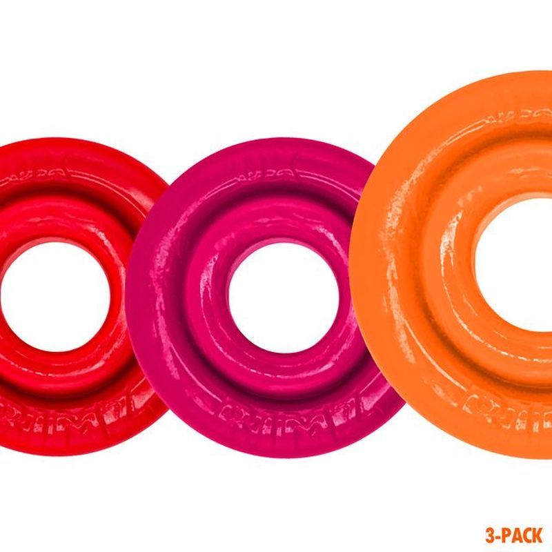 RimRingz 3-Pack Multi-Size Set – Plush-Lip Cockrings with Grippy Soft Rubber Rims Cockrings
