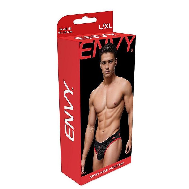 Envy Sport Mesh Jock (Black) – Breathable Athletic Supportive Jockstrap