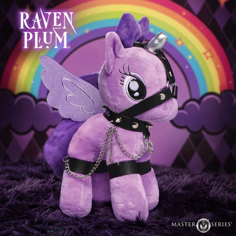 Raven Plum Bondage Pony Plush – Adult Fantasy Fetish Toy
