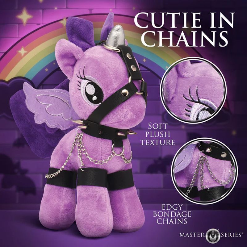 Raven Plum Bondage Pony Plush – Adult Fantasy Fetish Toy
