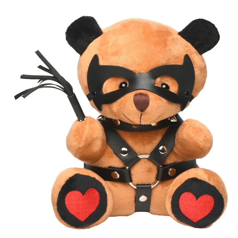 Dom Teddy Bear Plushy – Collectible 8.7 Inch Plush Toy with Vegan Leather Harness