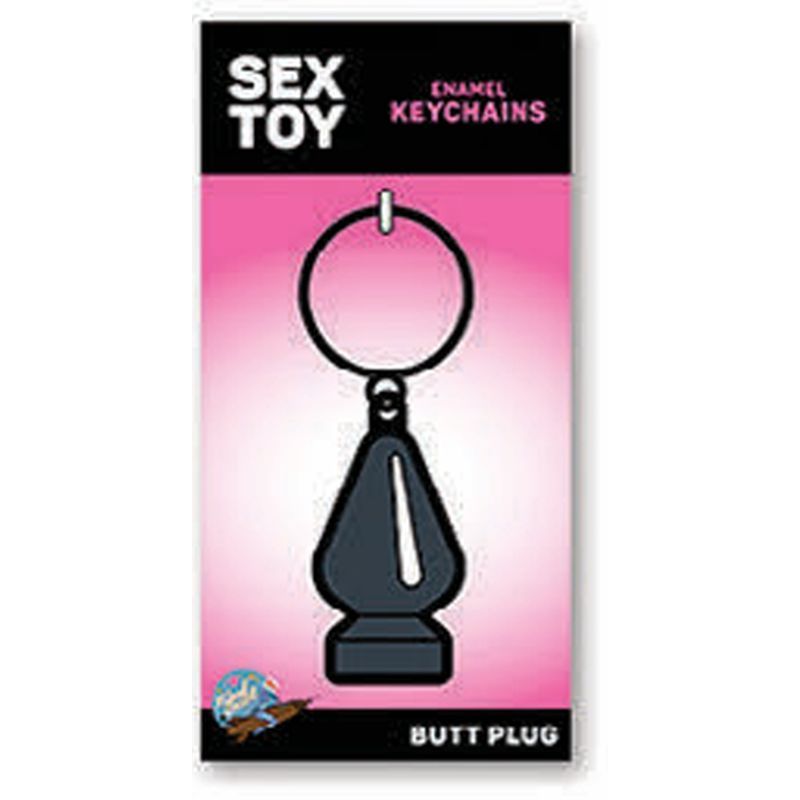 Wood Rocket Enamel Keychain – Miniature Butt Plug Keychain