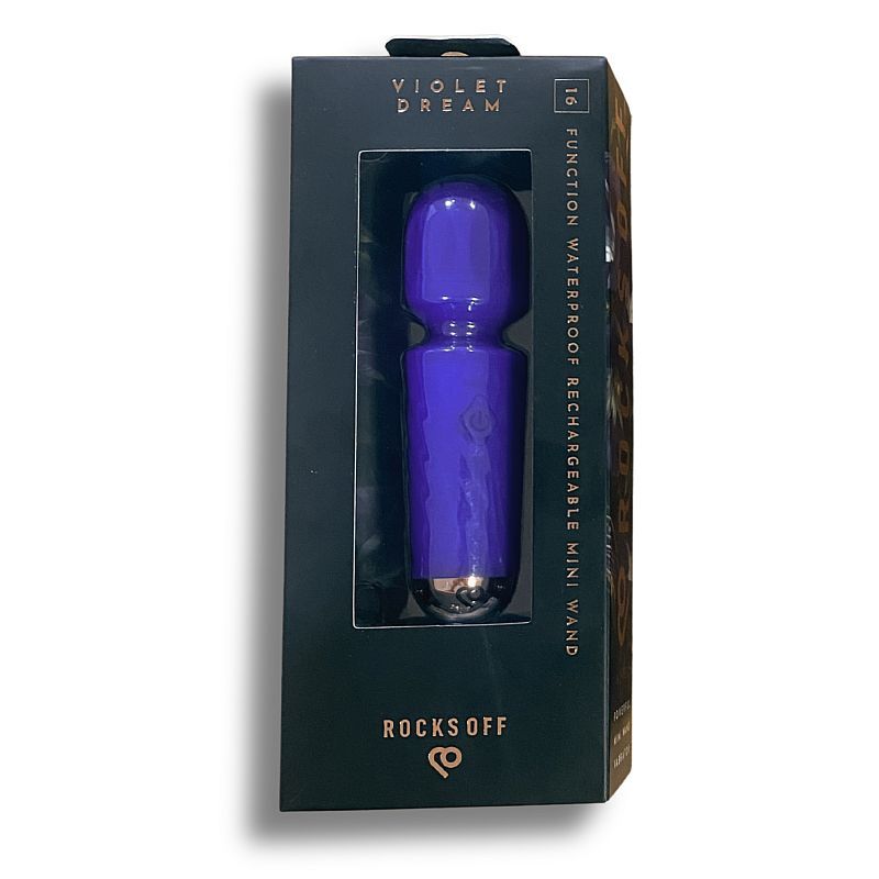 Violet Dream (Purple) – Waterproof Rechargeable 16-Mode Silicone Mini Wand Vibrator