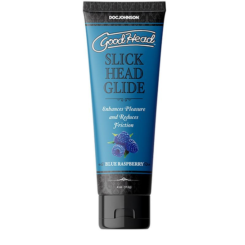 Slick Head Glide – Water-Based Blue Raspberry Flavored Personal Lubricant 4 Oz