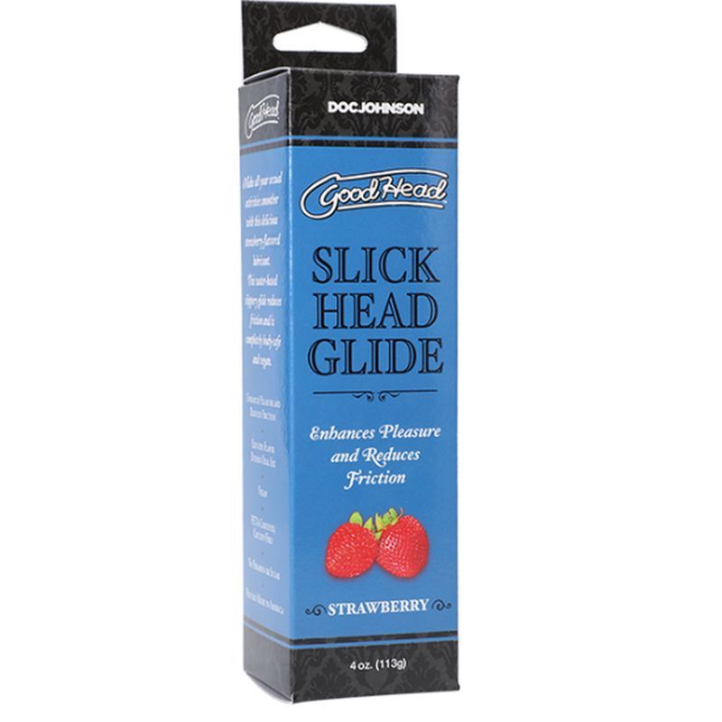 Slick Head Glide – Water-Based Strawberry-Flavored Personal Lubricant 4 Oz