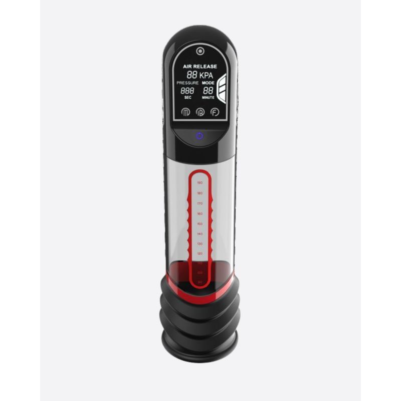 Peak Performance Curve Infrared Automatic Penis Pump (Red) – LCD Display