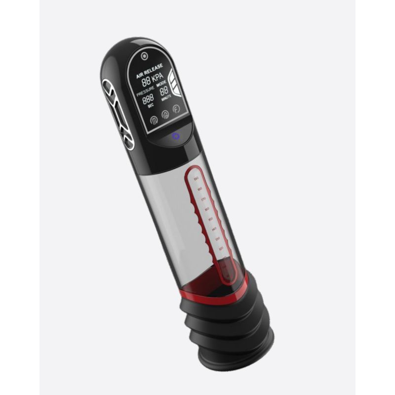 Peak Performance Curve Infrared Automatic Penis Pump (Red) – LCD Display