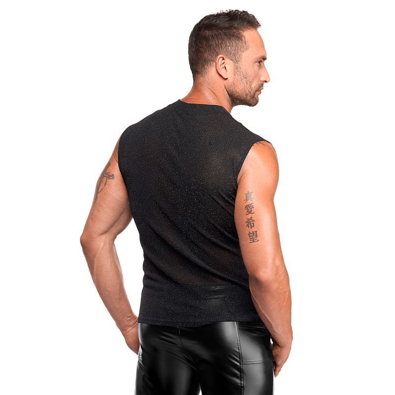 Onyx Skin Tank – Sleeveless Transparent Mesh Lingerie Top