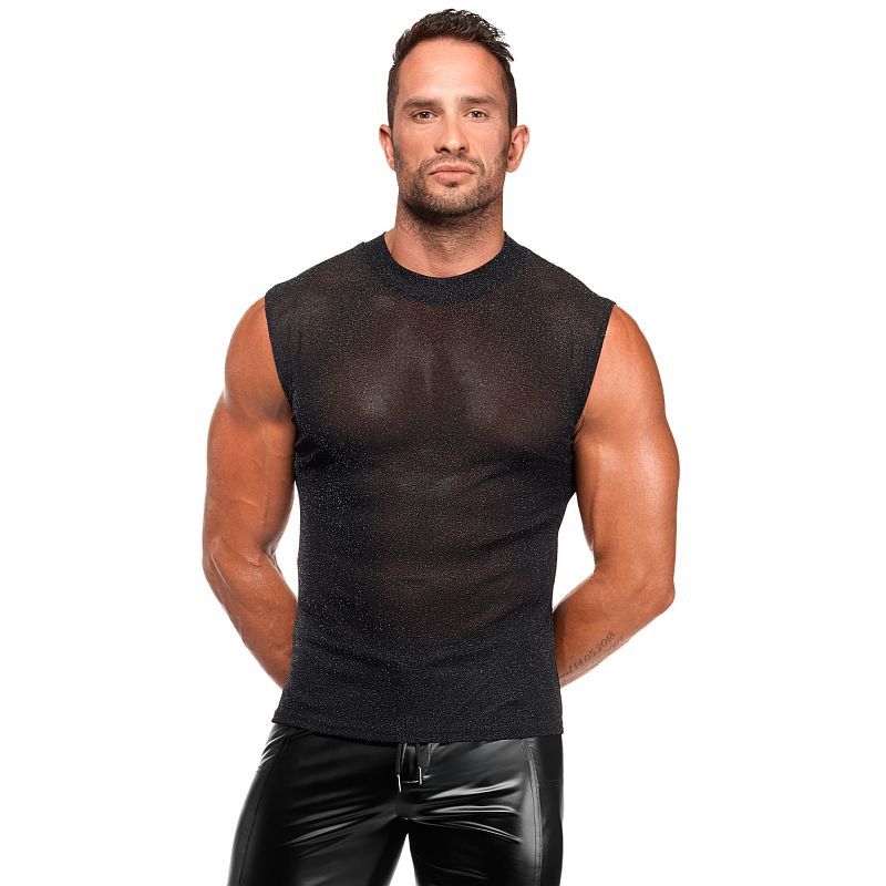 Onyx Skin Tank – Sleeveless Transparent Mesh Lingerie Top