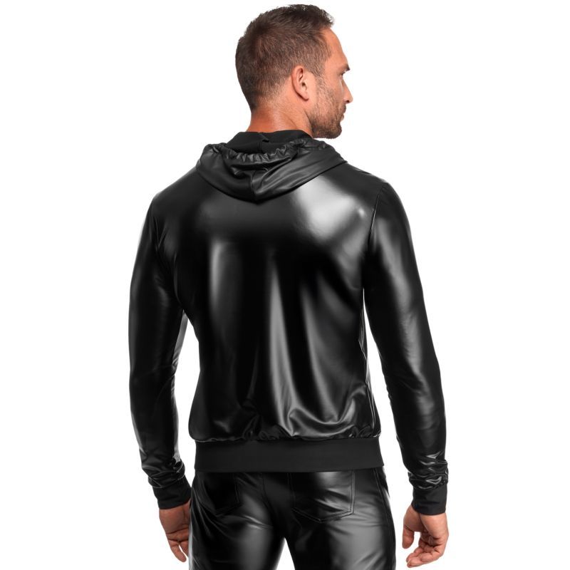 Vexen Hooded Jacket – Sleek High-Gloss Powerwetlook Jacket