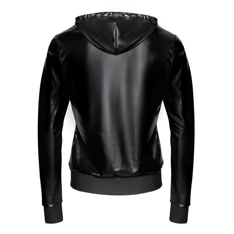 Vexen Hooded Jacket – Sleek High-Gloss Powerwetlook Jacket
