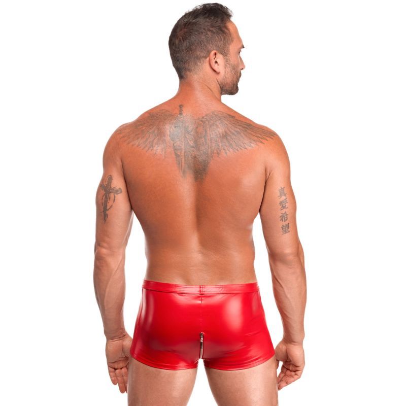 Red Ignite Shorts – Glossy Powerwetlook Sculpted Shorts