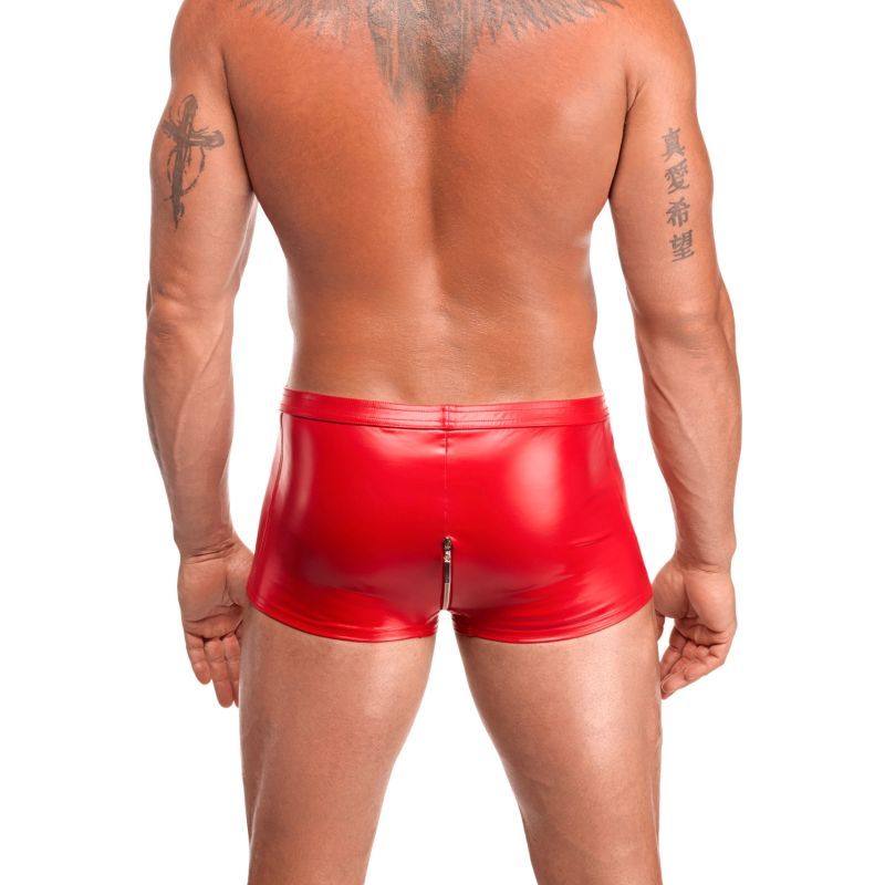 Red Ignite Shorts – Glossy Powerwetlook Sculpted Shorts