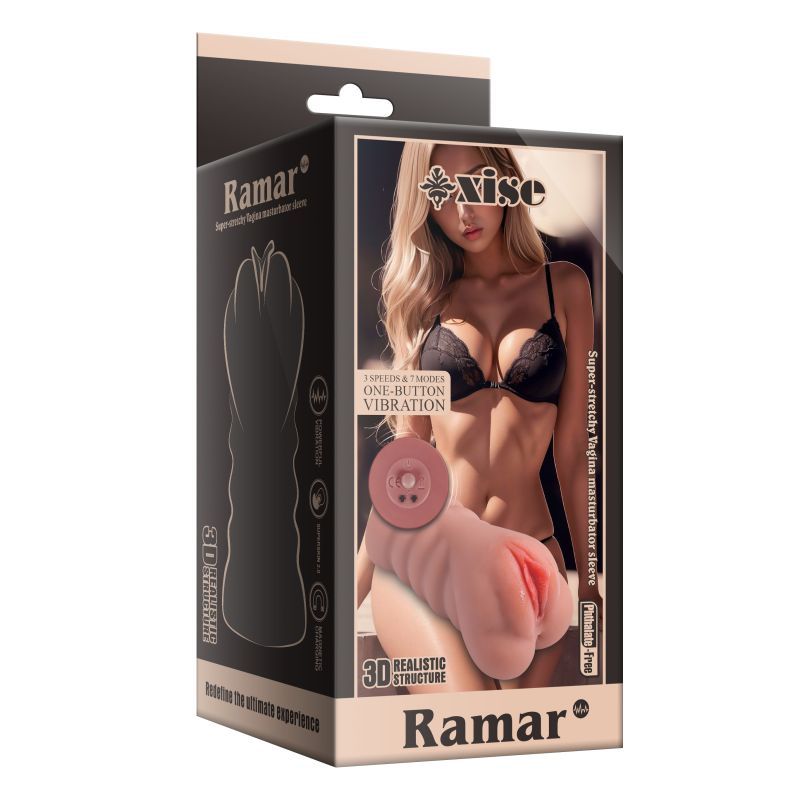 Ramar Realistic Vibrating Masturbator – Dual Vaginal and Anal Stimulation