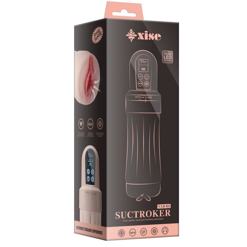 Suctroker Dual Density Vibrating Sucking Vaginal Masturbator