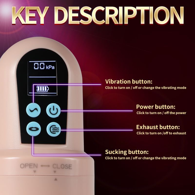 Suctroker Dual Density Vibrating Sucking Vaginal Masturbator
