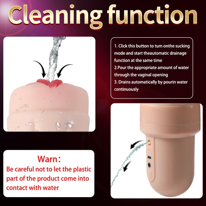 Suctroker Dual Density Vibrating Sucking Vaginal Masturbator