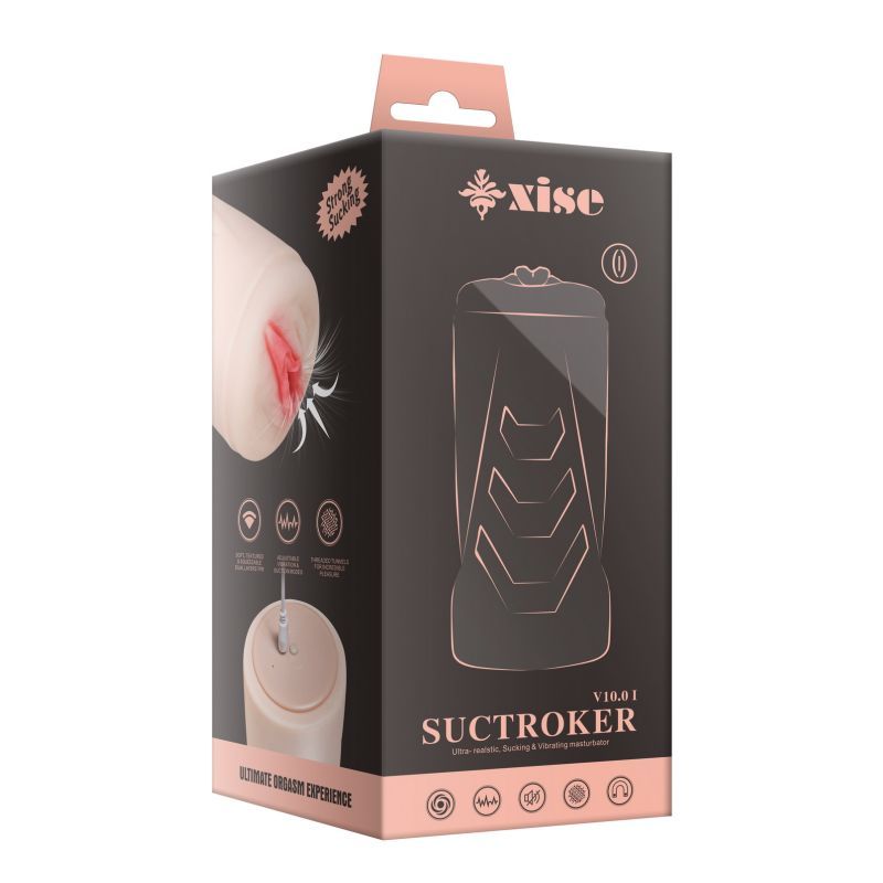 Suctroker Dual Density Vibrating Sucking Vaginal Masturbator – Vibrating Masturbator