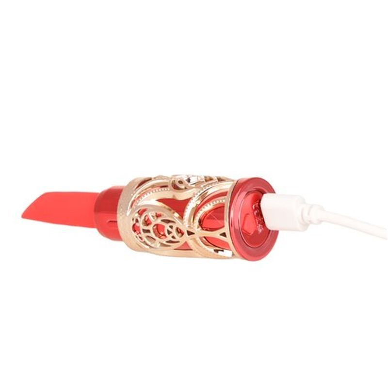 Ruby Kiss 4 in 1 – Luxury Lipstick Vibrator with Interchangeable Tips