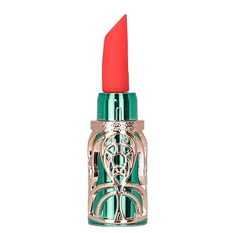 Emerald Kiss 4-in-1 – Luxury Lipstick Vibrator with Interchangeable Tips
