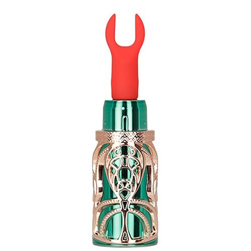 Emerald Kiss 4-in-1 – Luxury Lipstick Vibrator with Interchangeable Tips