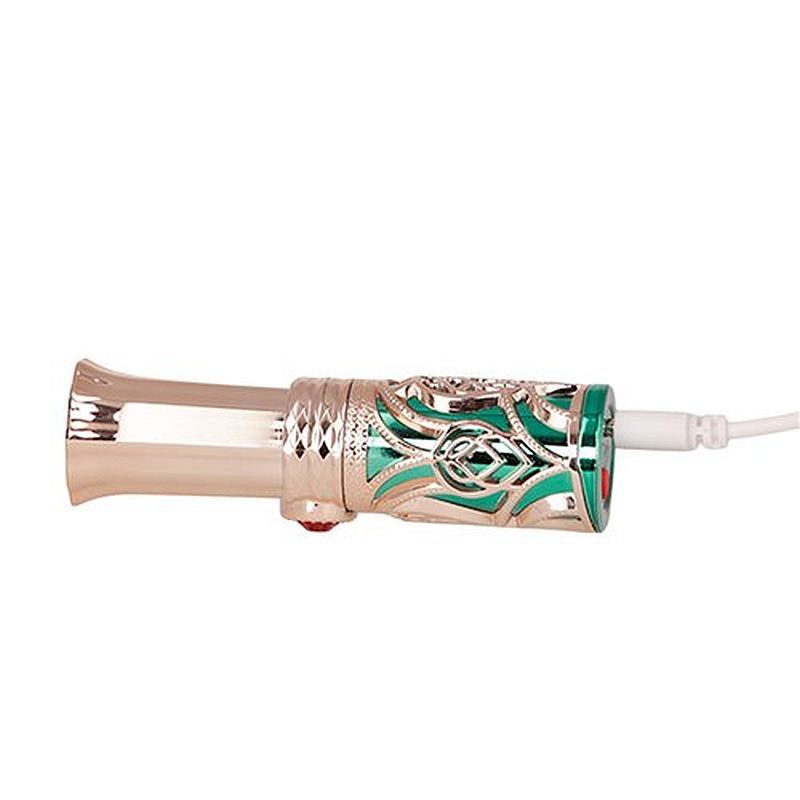 Emerald Kiss 4-in-1 – Luxury Lipstick Vibrator with Interchangeable Tips