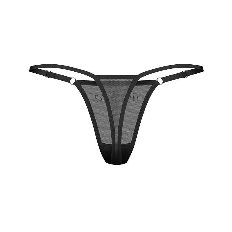 Hungry? Sheer Mesh Thong – Adjustable Straps Lingerie