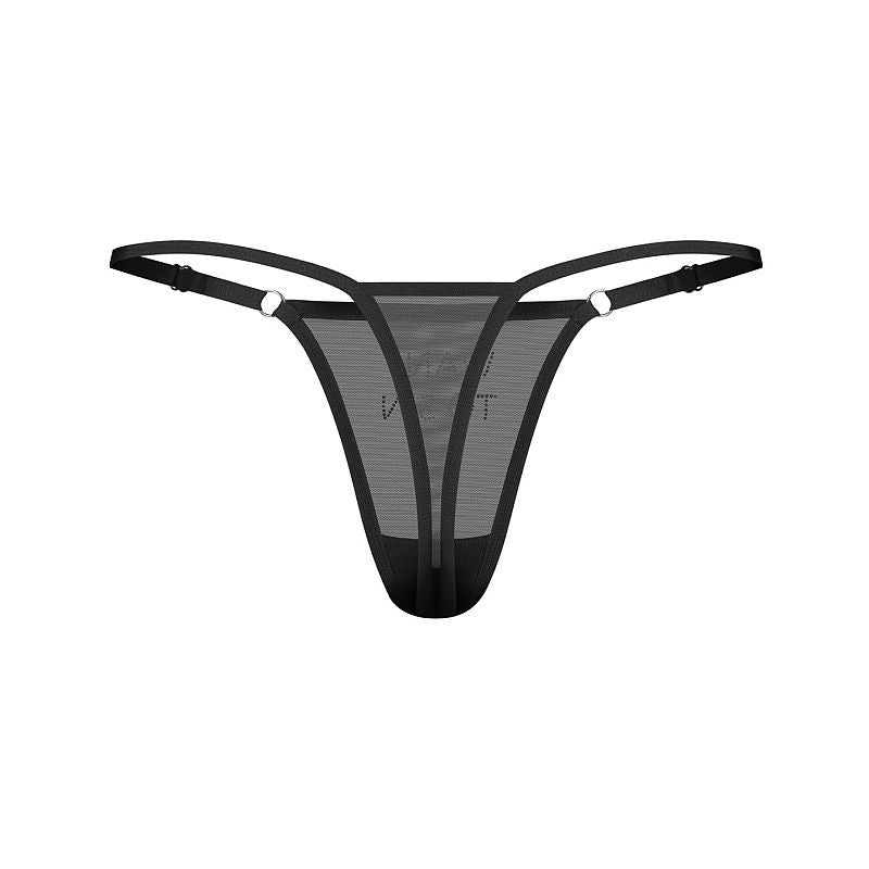 Want To Sin (Black) – Sheer Mesh Women’s Thong Lingerie