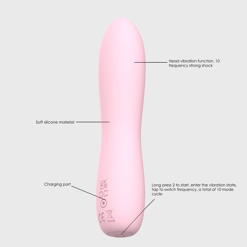 Bella Silicone Bullet Massager (Pink) – Silicone 140mm Vibrator