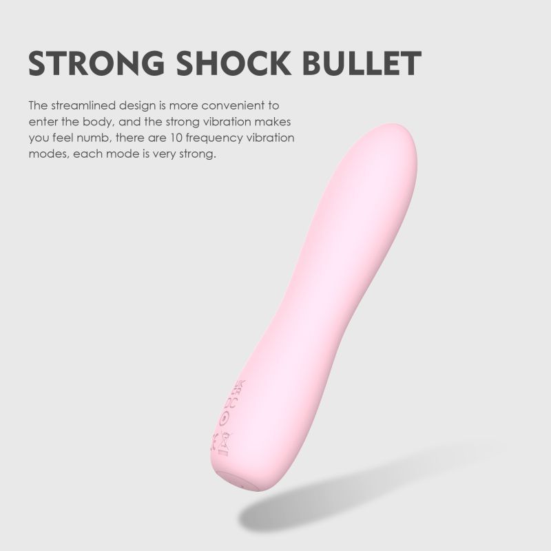 Bella Silicone Bullet Massager (Pink) – Silicone 140mm Vibrator