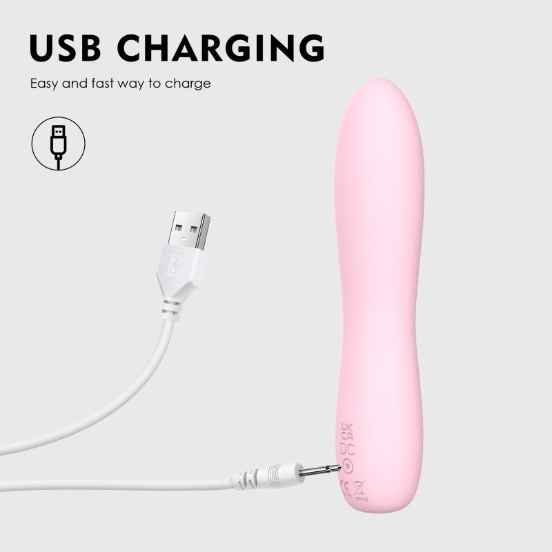 Bella Silicone Bullet Massager (Pink) – Silicone 140mm Vibrator