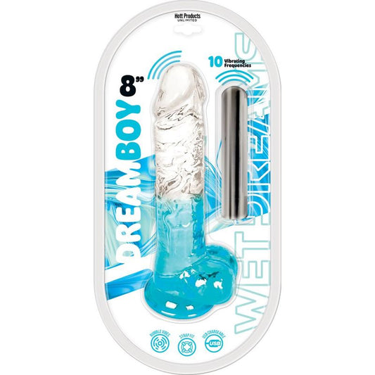 Dream Boy Jelly Dildo – 8 Inch Rechargeable Flexible Vibrator
