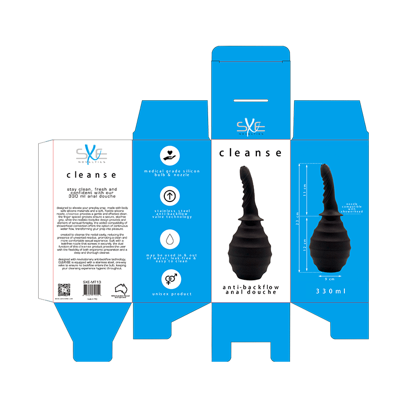 Premium Silicone Hydro-Dispersion Anti-Backflow Douche 310ml Anal Douche