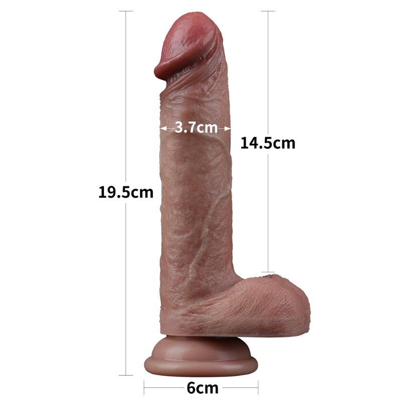 Lovetoy Dual Layered Silicone Dildo 7.5 Inches